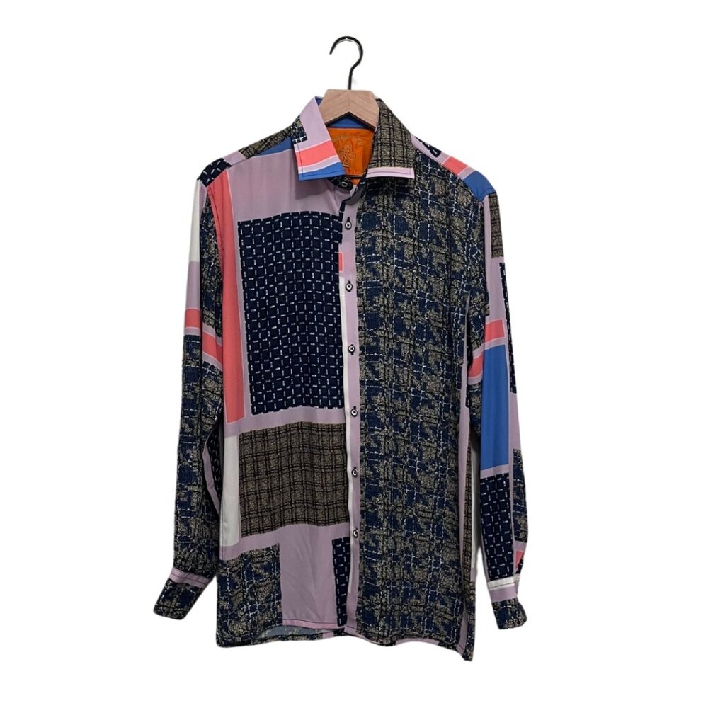 Brooklyn 1991 by Steven Land Patchwork Sport Shirt Medium